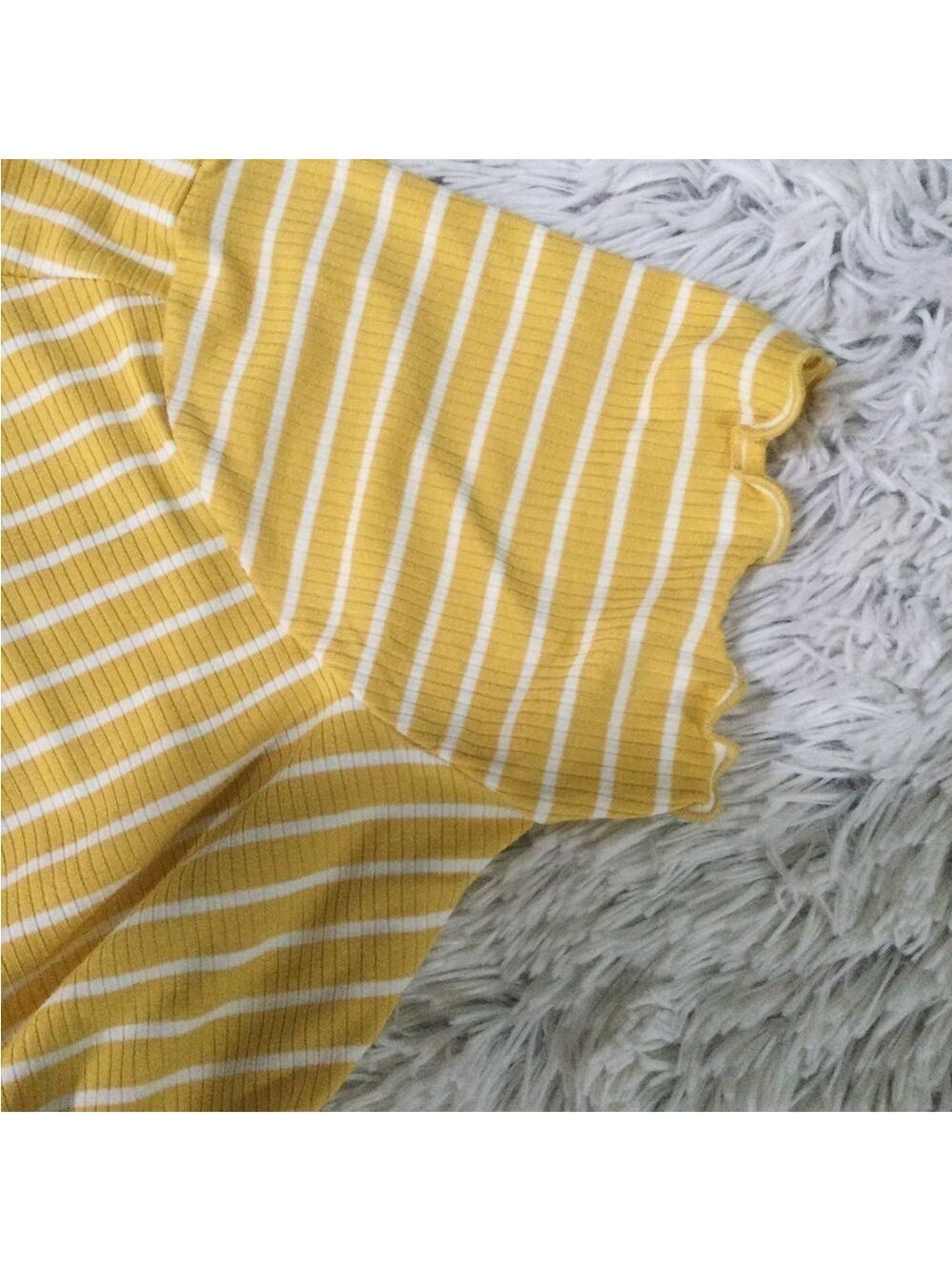 American Rag cropped short sleeve tee Woman’s Juniors size XXL stripes - Picture 2 of 14